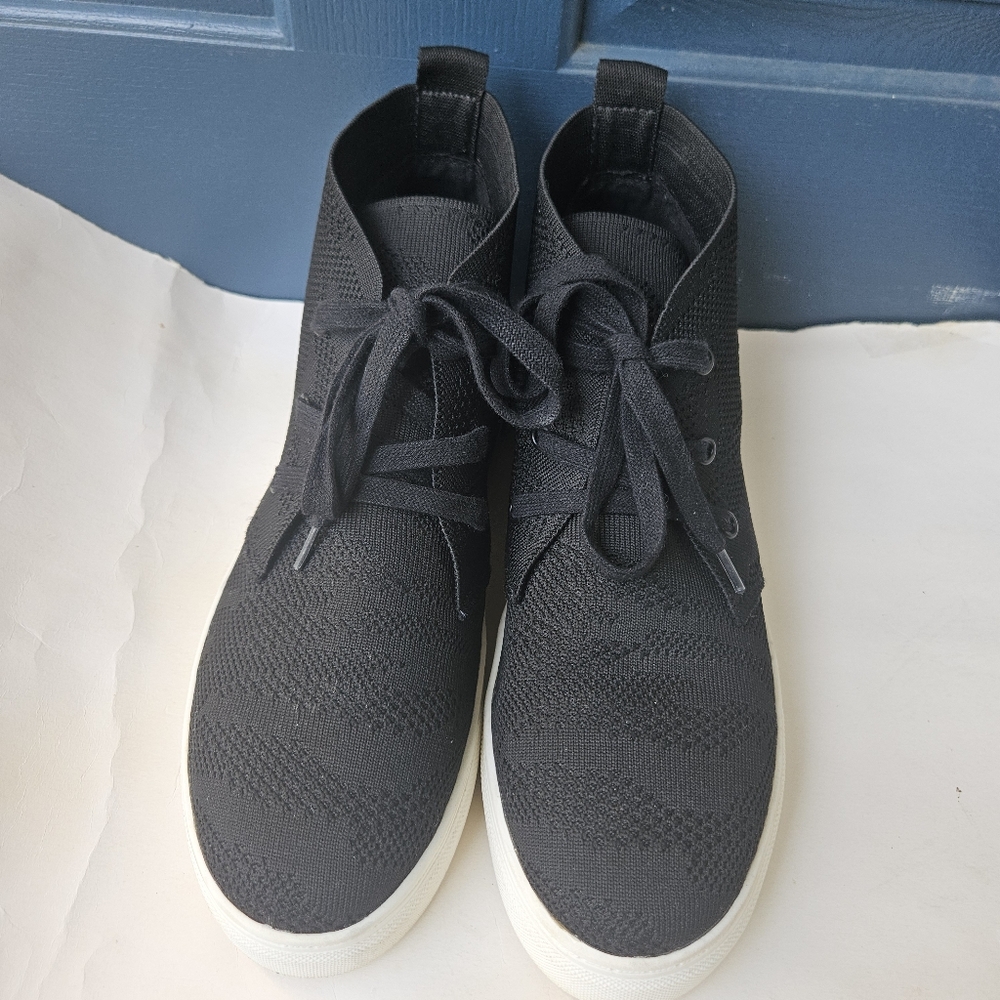 Mens - Strauss & Ramm Chukka Sneakers Size 9.5 black Knit shoes